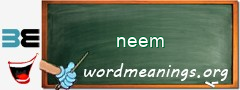 WordMeaning blackboard for neem